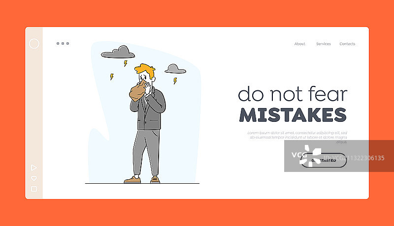 心理健康问题着陆页图片素材