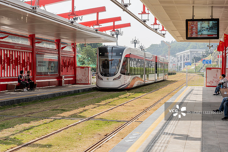 广州黄埔有轨电车图片素材