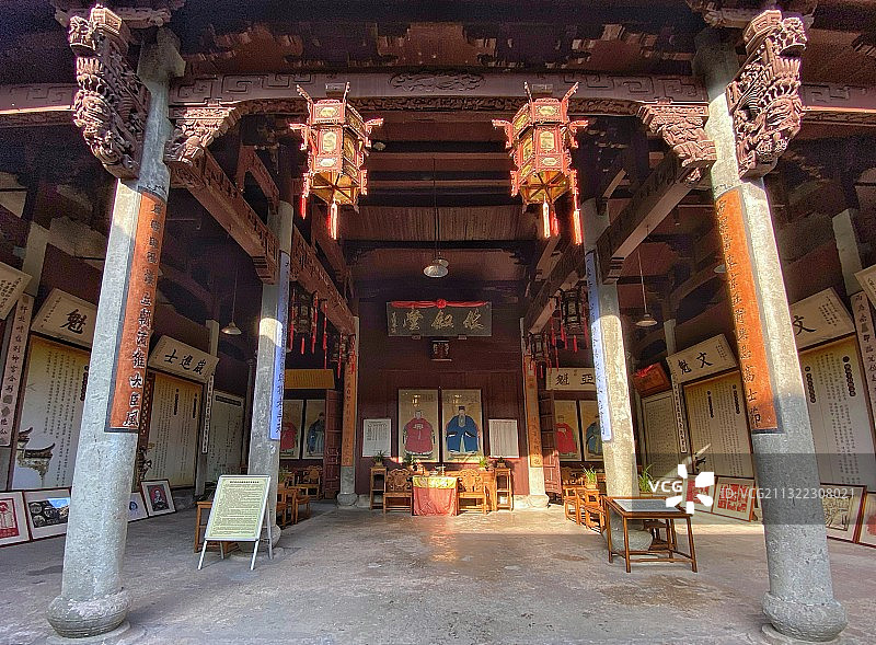 江南申屠氏宗祠大厅图片素材