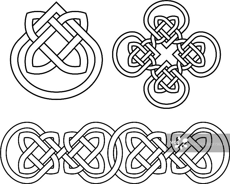 凯尔特结水滴花纹图片素材