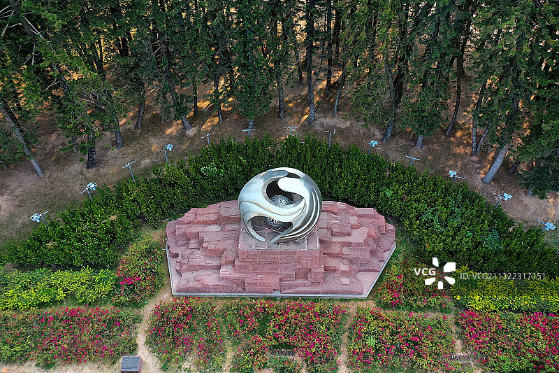 广东省惠州市惠东县平山街道南湖公园航拍图片素材