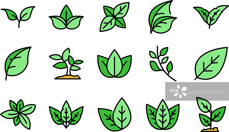 罗勒图标扁平化设计图片素材