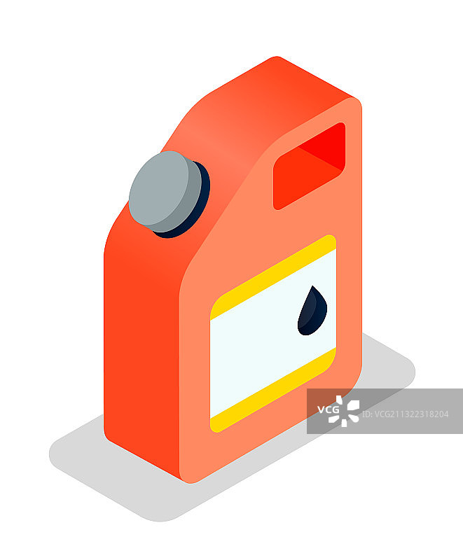 红色铁质油/汽油桶图片素材