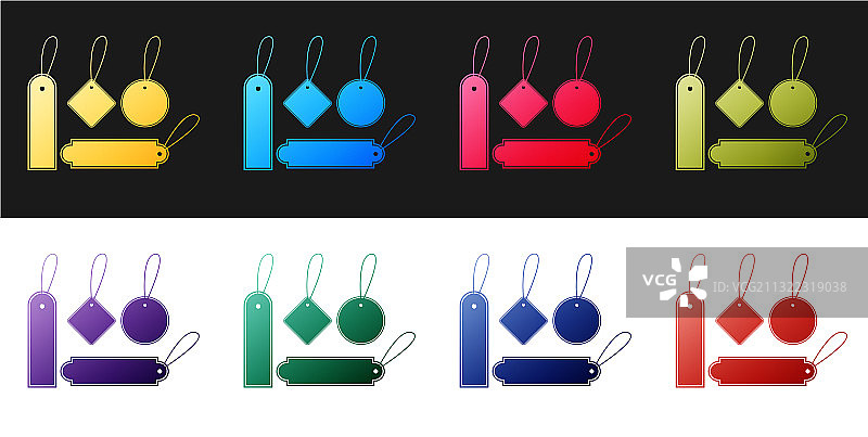 空白标签模板：价格标签图标图片素材