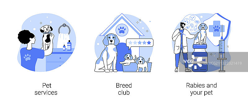 动物护理服务抽象概念图片素材