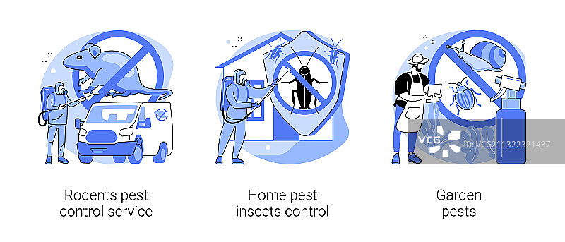 房屋和花园保护抽象概念图片素材