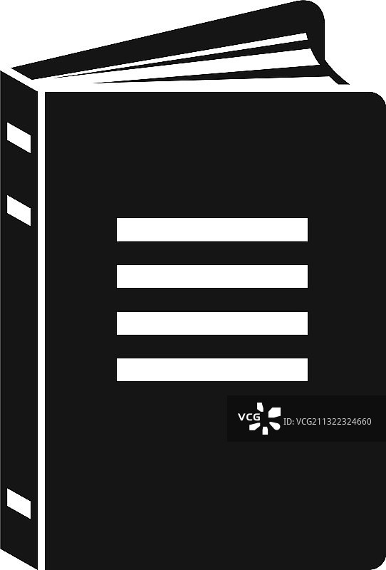 图书馆旧书图标（简约风格）图片素材