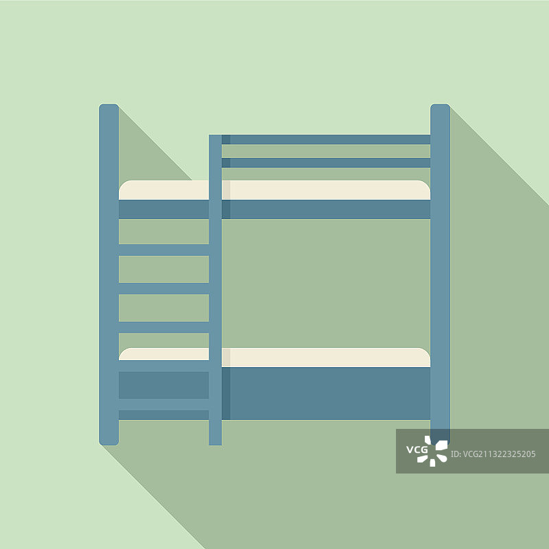 家具双层床扁平风格图标图片素材