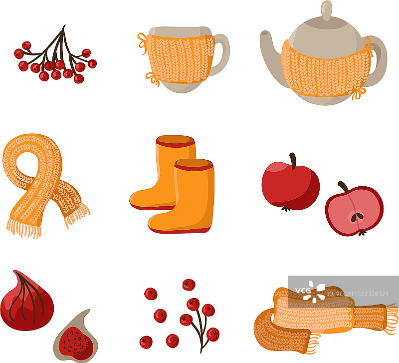 秋季手绘元素图片素材