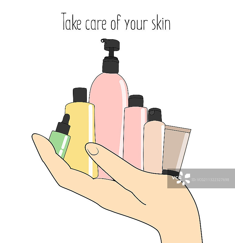 化妆品瓶套装图片素材