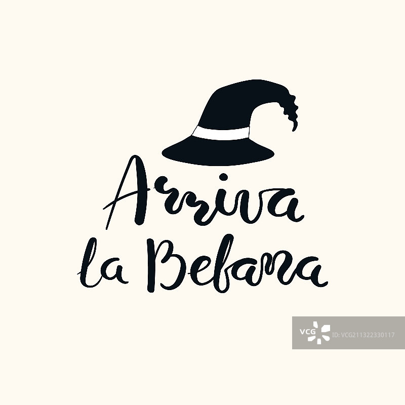 意大利语Befana抵达引语图片素材