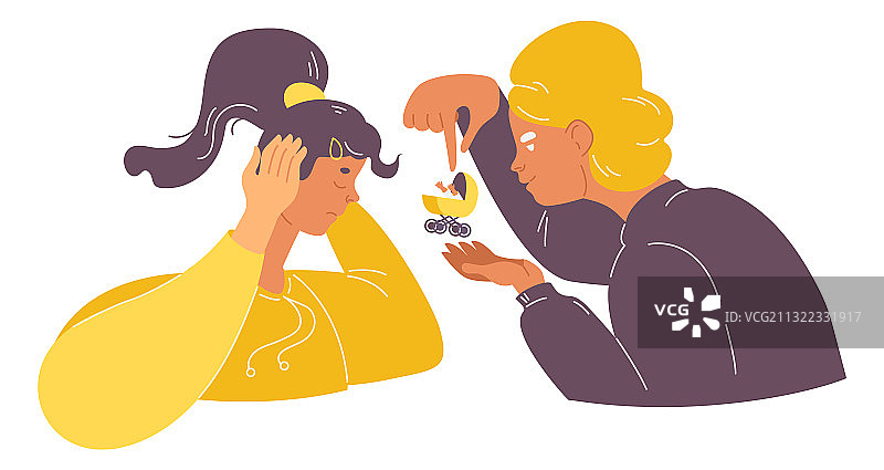 年轻女子因社会压力而感到压力图片素材