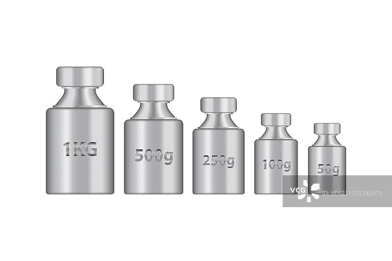 金色金属KG重量模型图片素材
