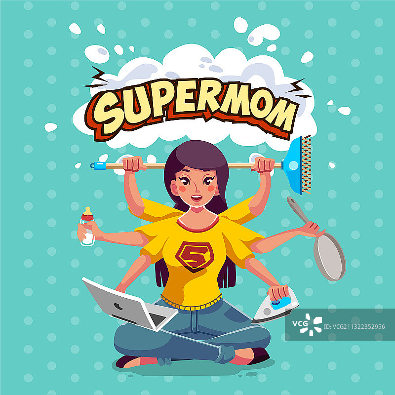 万能妈妈做家务图片素材