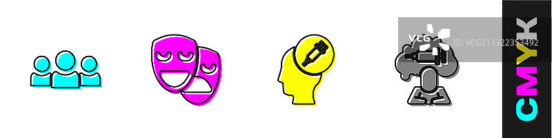 用户群组喜剧和悲剧面具图片素材