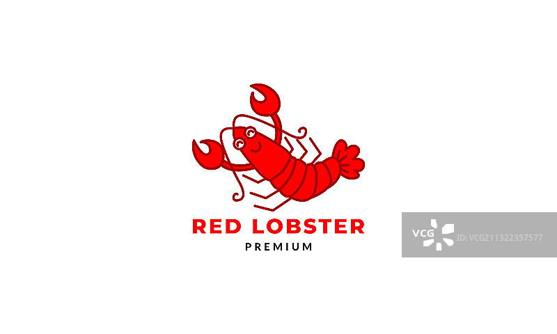 卡通虾或对虾或龙虾Logo图标图片素材