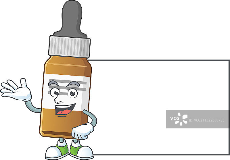 液体瓶身板式吉祥物设计图片素材