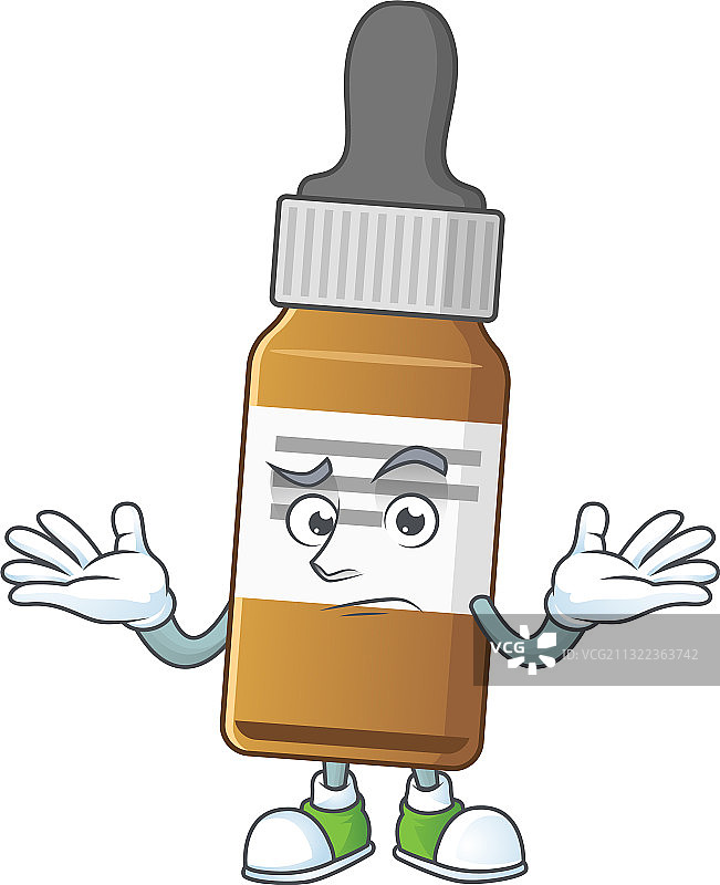 咧嘴笑的吉祥物液体瓶图片素材