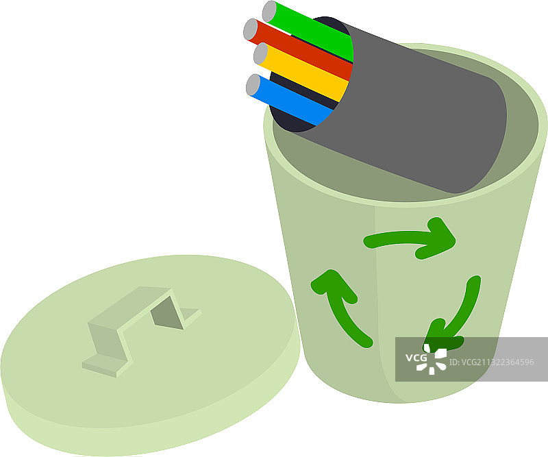 回收概念2.5D图标图片素材