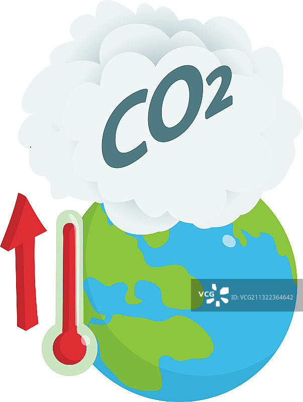 全球变暖图标2.5D风格图片素材