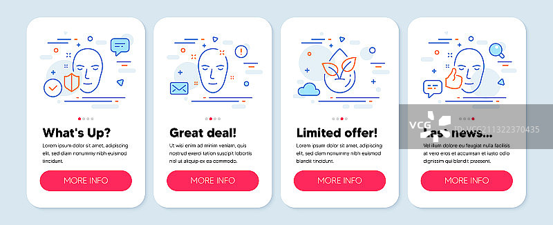 医疗保健图标，如健康皮肤面部图片素材