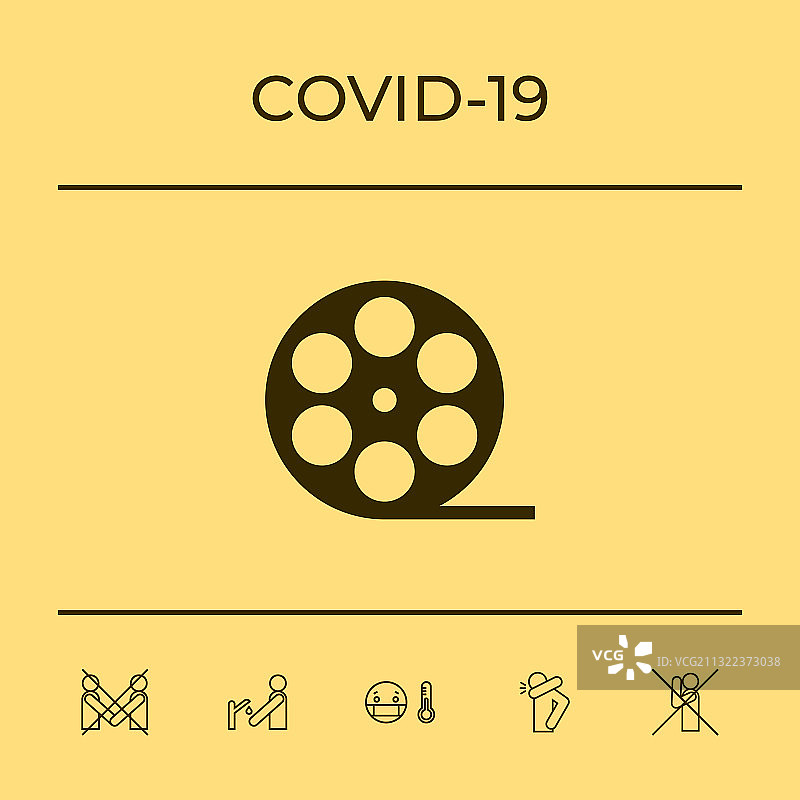 电影胶片符号图标图形元素图片素材