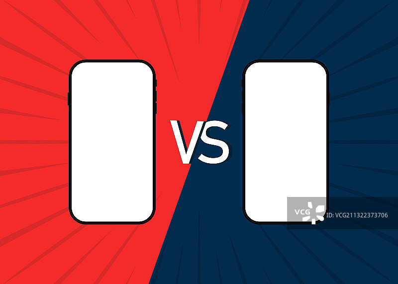 两部智能手机模型对比展示图片素材