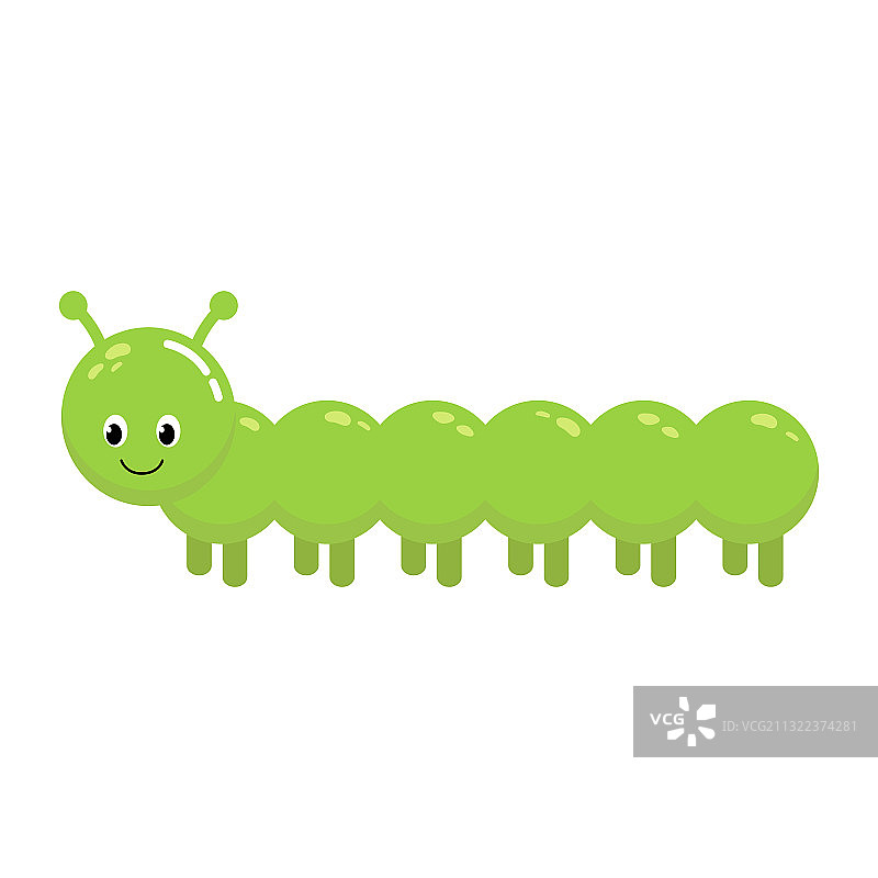 可爱的彩色毛毛虫角色图片素材