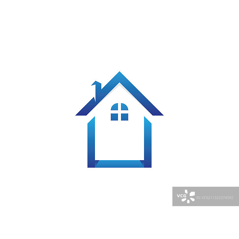 带有弧形房地产标志的房屋模板图片素材