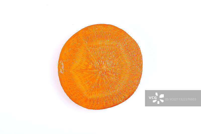 白底上的切片胡萝卜图片素材