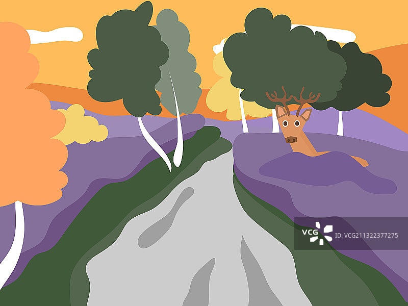 紫色风景图片素材