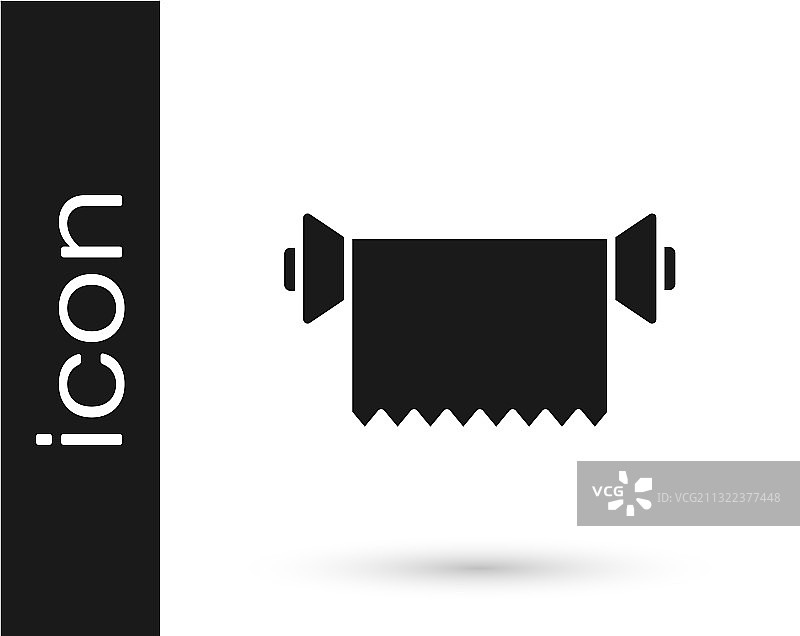 灰色纺织面料卷图标，白色背景图片素材