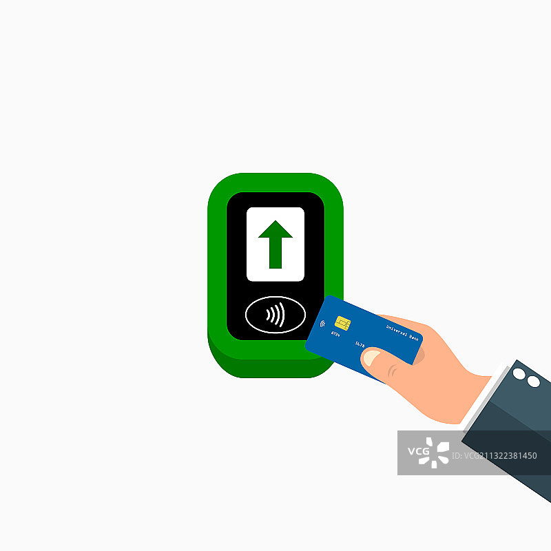 非接触式无线支付NFC技术图片素材