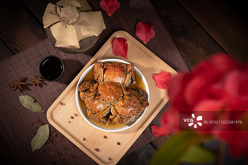 花雕醉蟹图片素材