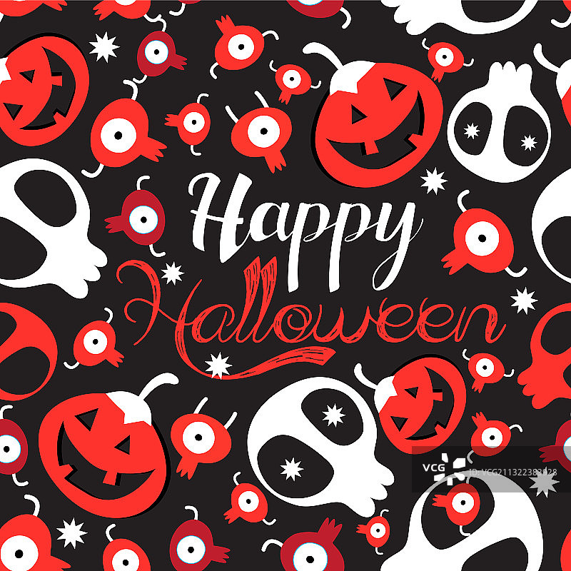 无缝节日骷髅怪物图案图片素材