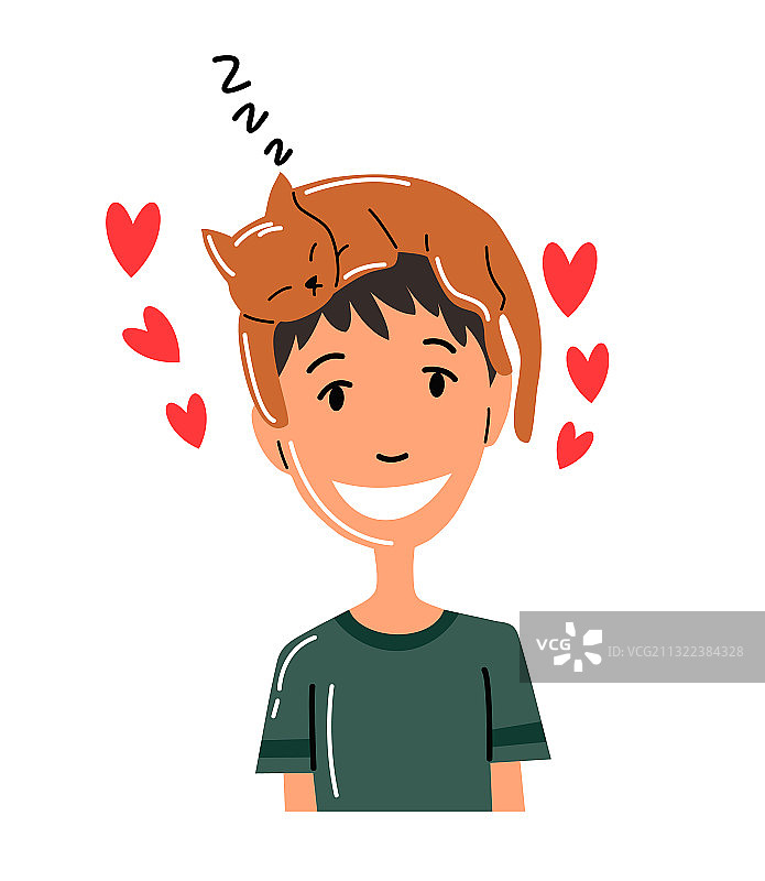 人物和小猫宠物主人图片素材