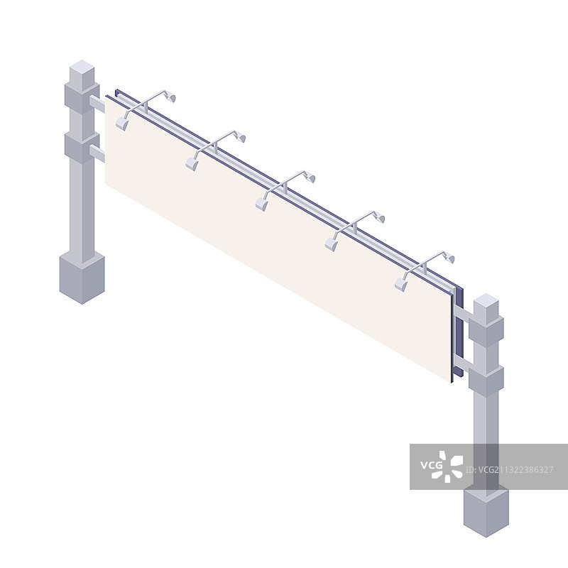 2.5D户外空白广告牌图片素材