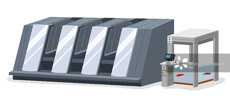 印刷厂，印刷工业2.5D图图片素材