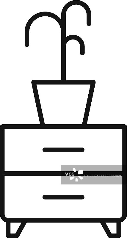 儿童房抽屉图标轮廓样式图片素材