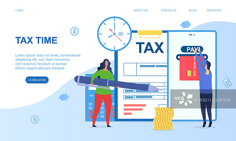 纳税的概念图片素材