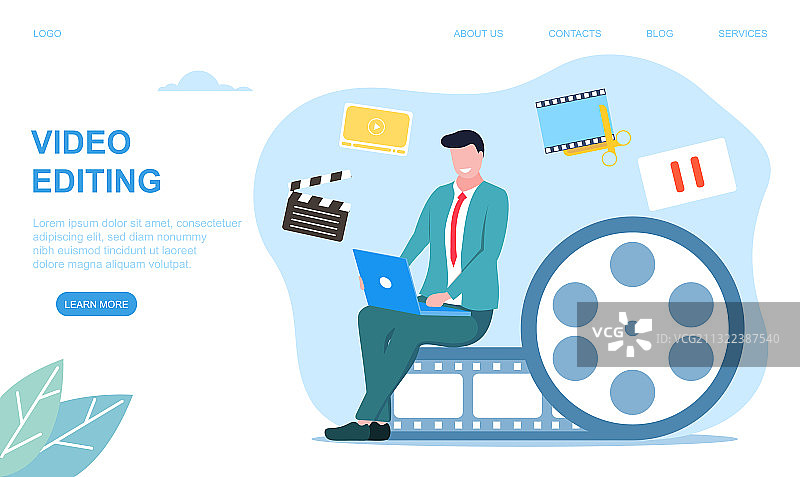 视频编辑概念图片素材
