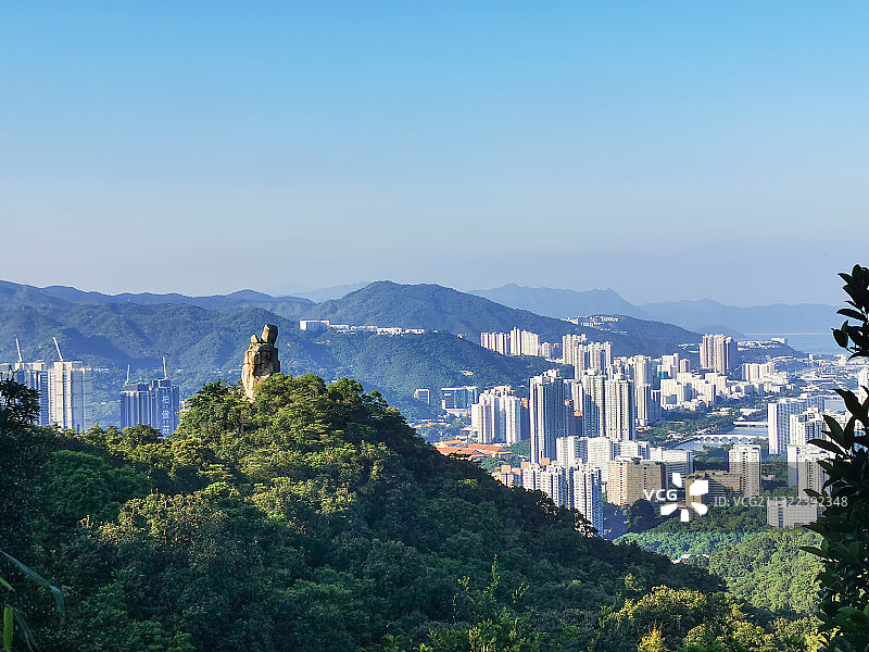 狮子山望夫石沙田全景图片素材