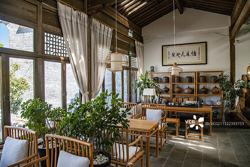 云南省腾冲市和顺古镇张家大院茶楼图片素材