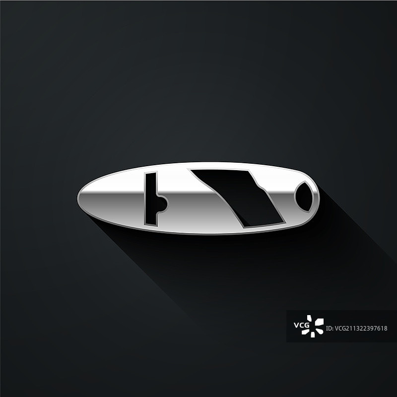 黑色背景上的银色雪茄图标图片素材