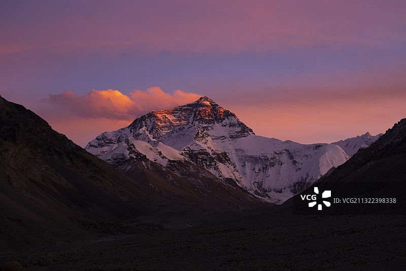 珠峰 夕照火焰山图片素材