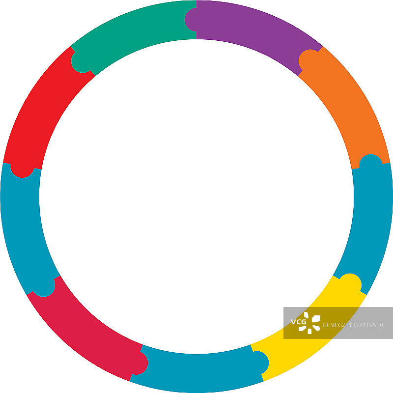 分段圆从2到20部分圆图片素材