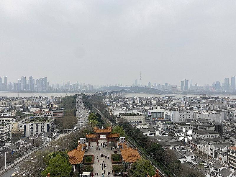 武汉全景 武汉长江大桥图片素材