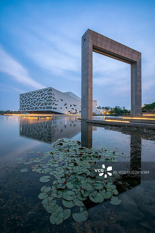 中国杭州余杭大剧院图片素材