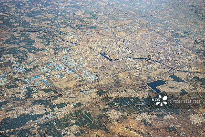 山东省滕州市航拍图片素材