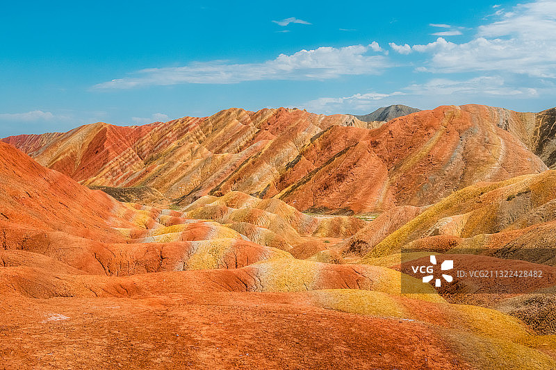 中国甘肃张掖七彩丹霞地质地貌公园自然风光图片素材